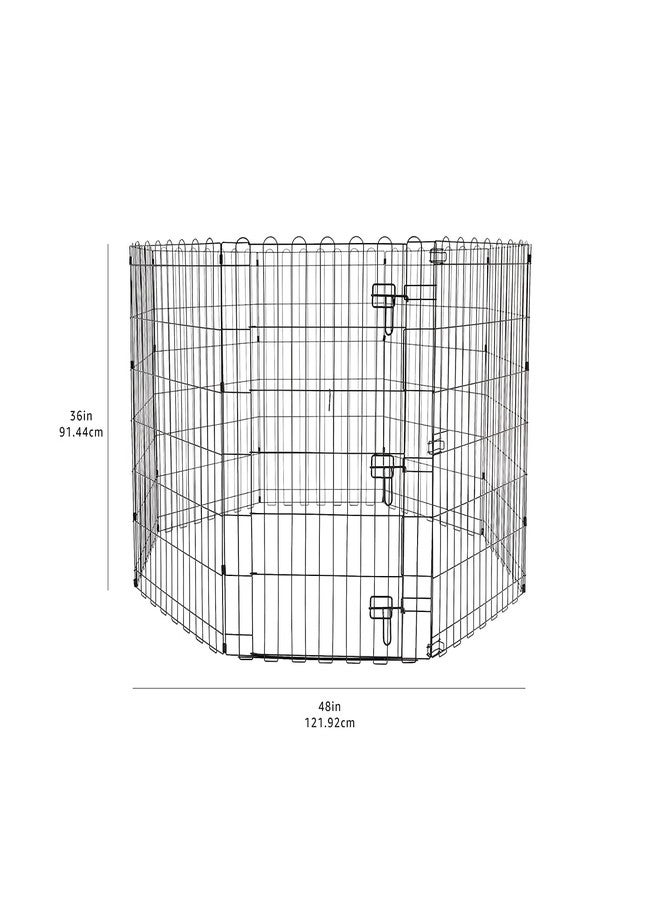 KittuPet قفص لعب وتمرين معدني قابل للطي من KittuPet للحيوانات الأليفة مع باب، قفص لعب 24 بوصة للكلاب والقطط والأرانب - Image 2